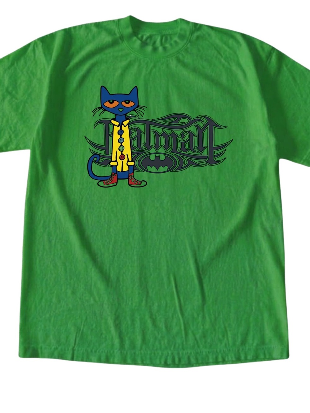 Gildan Green Graphic Cat Logo Tee